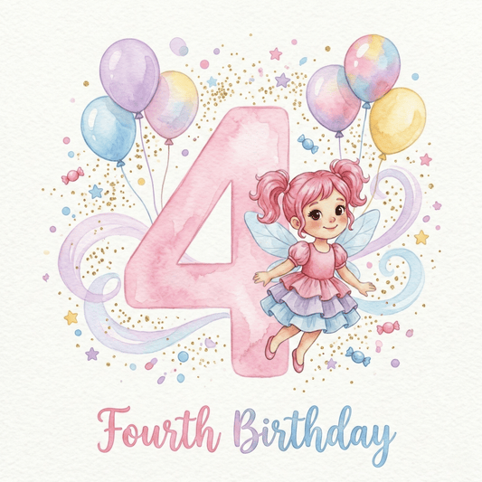 4th Birthday Fairy Letter from Magic Fairy Post - Happy Birthday Letter Card - Magic Fairy Post