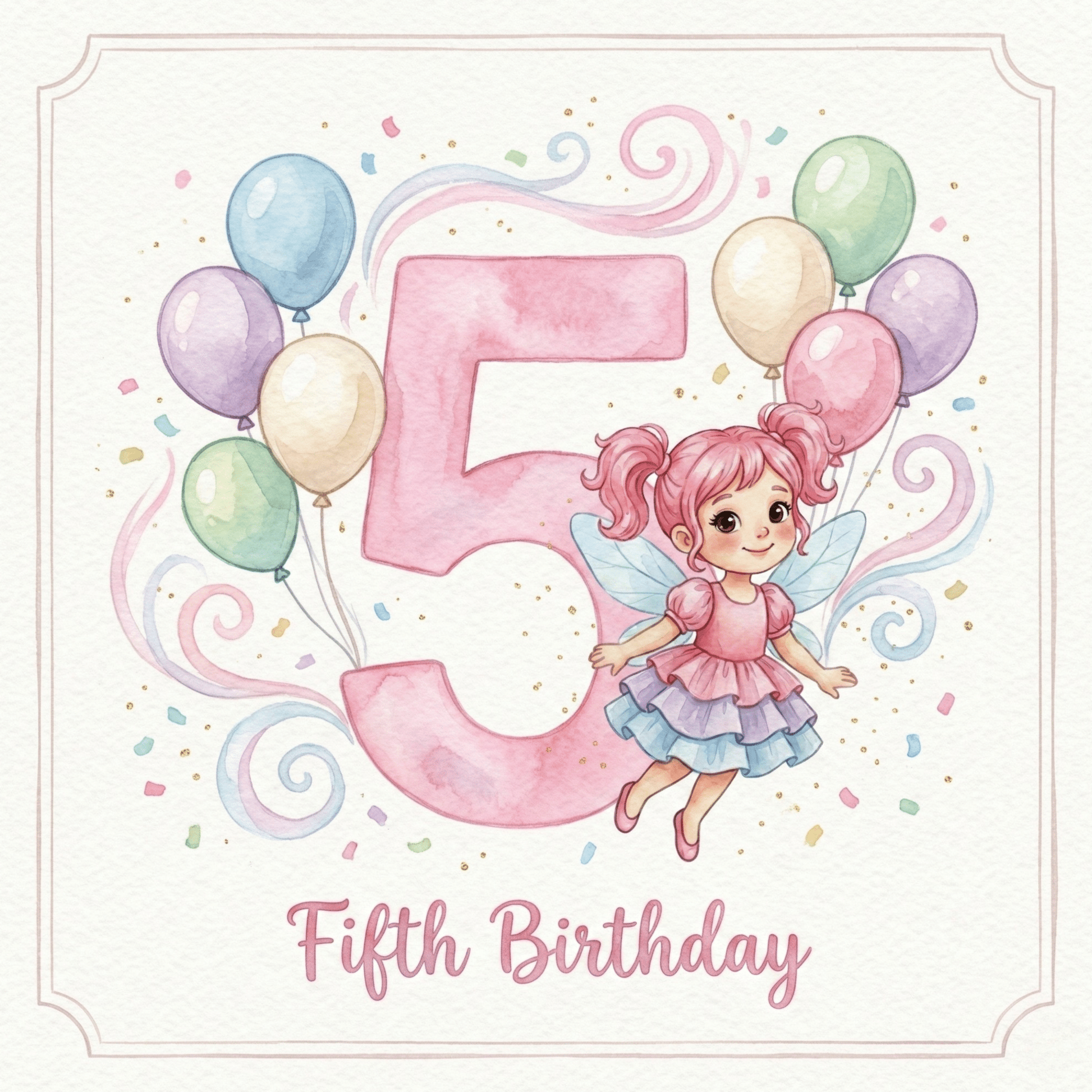 5th Birthday Letter Printable - Magic Fairy Post - Magic Fairy Post