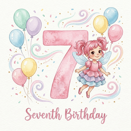 7th Birthday Letter - Magic Fairy Letter - Printable Magical Birthday Greeting for Kids - Digital Download Card - Magic Fairy Post