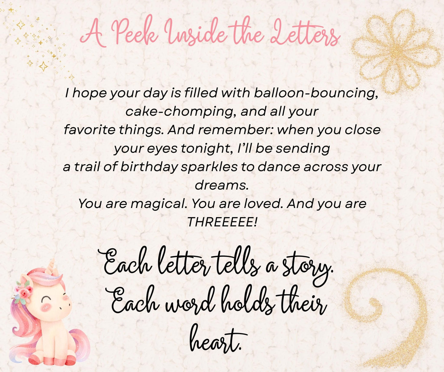 Magical Fairy Birthday Letter for a 3 - Year - Old Girl – From Candy Sparkles | Printable - Magic Fairy Post
