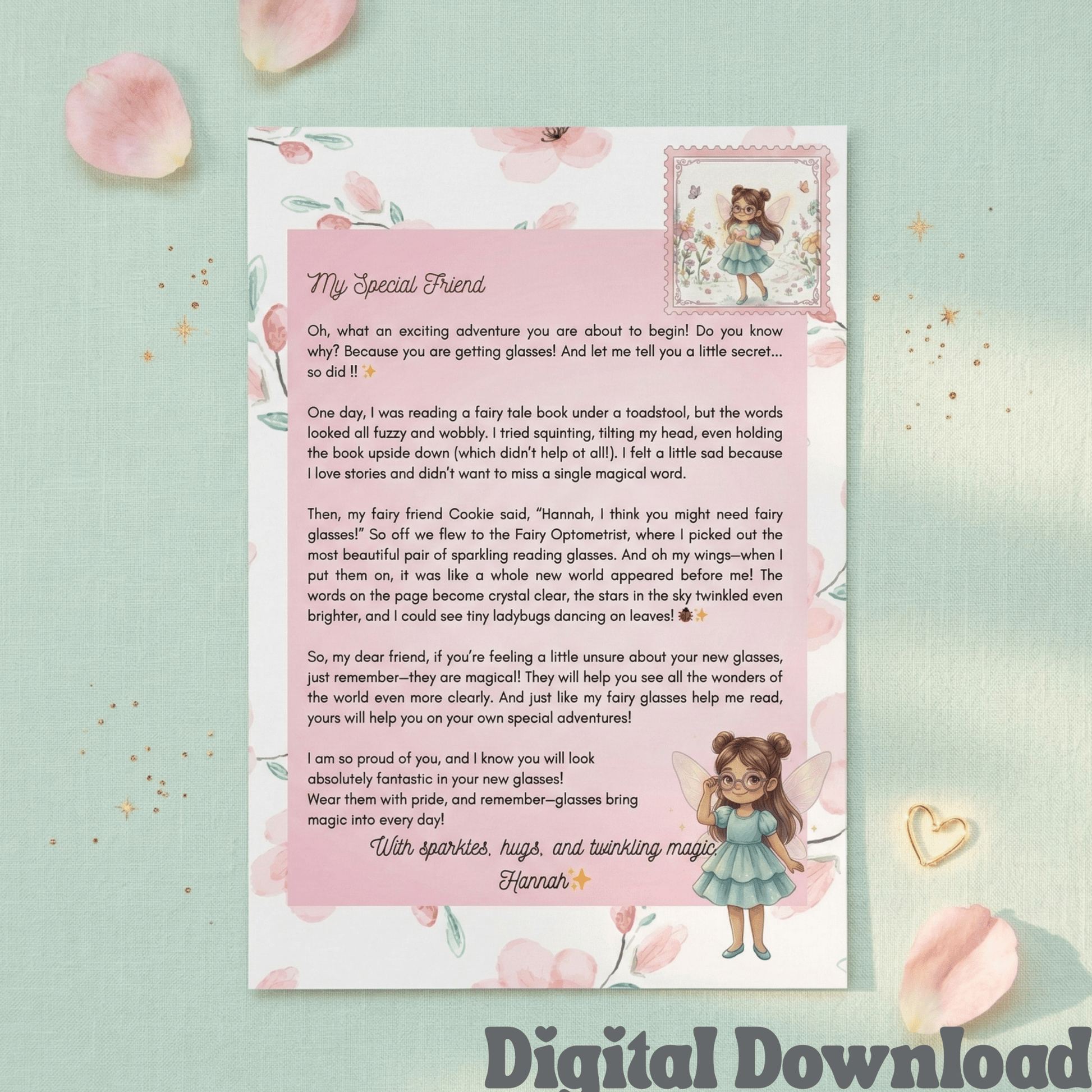 New Glasses Letter – A Special Note from Little Lightkeepers - Magic Fairy Post