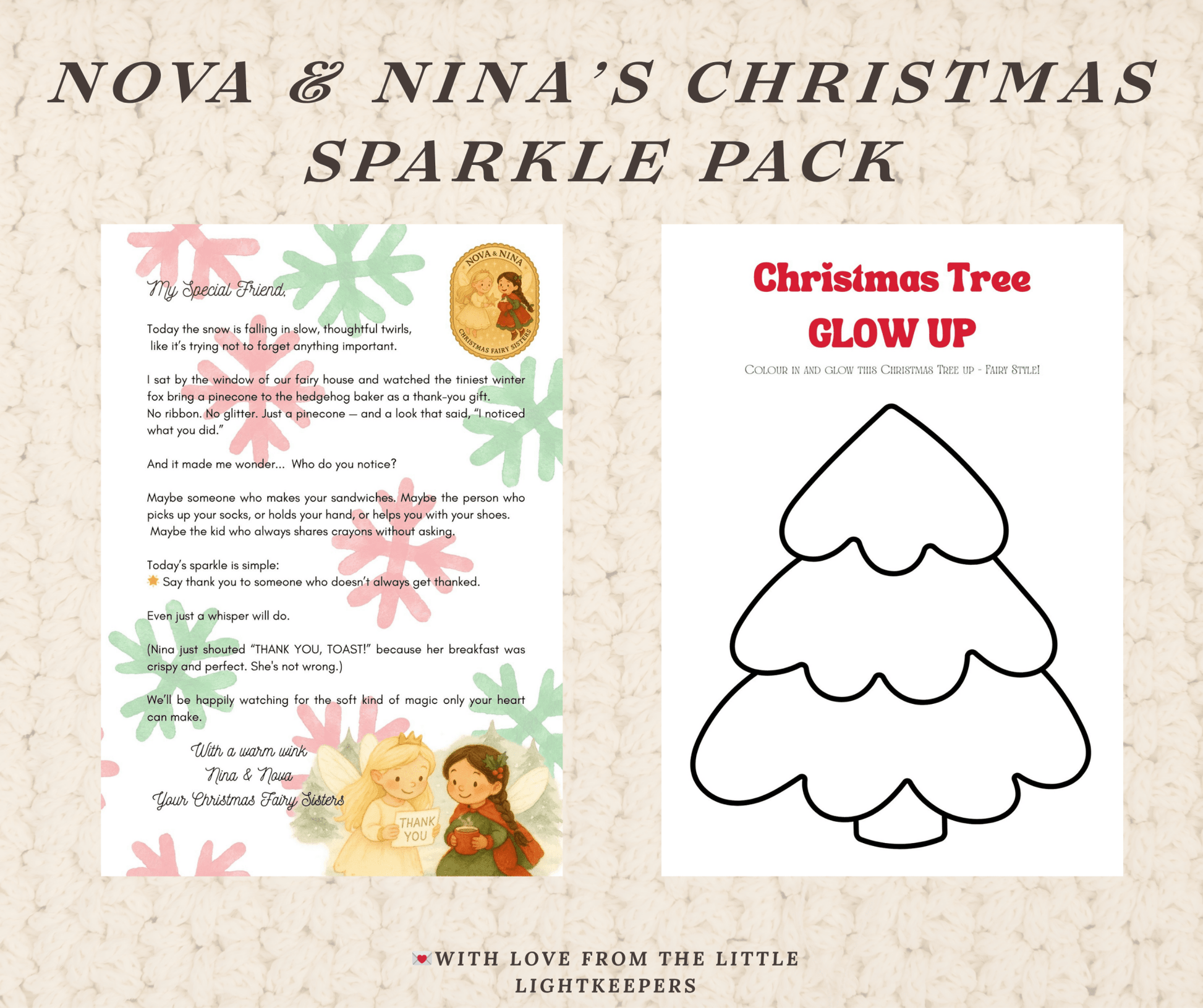 Nova & Nina’s Christmas Sparkle Pack ✨ Printable Fairy Letters for Kids | Magic Fairy Post | Christmas Activity | Kindness & Joy Printables - Magic Fairy Post