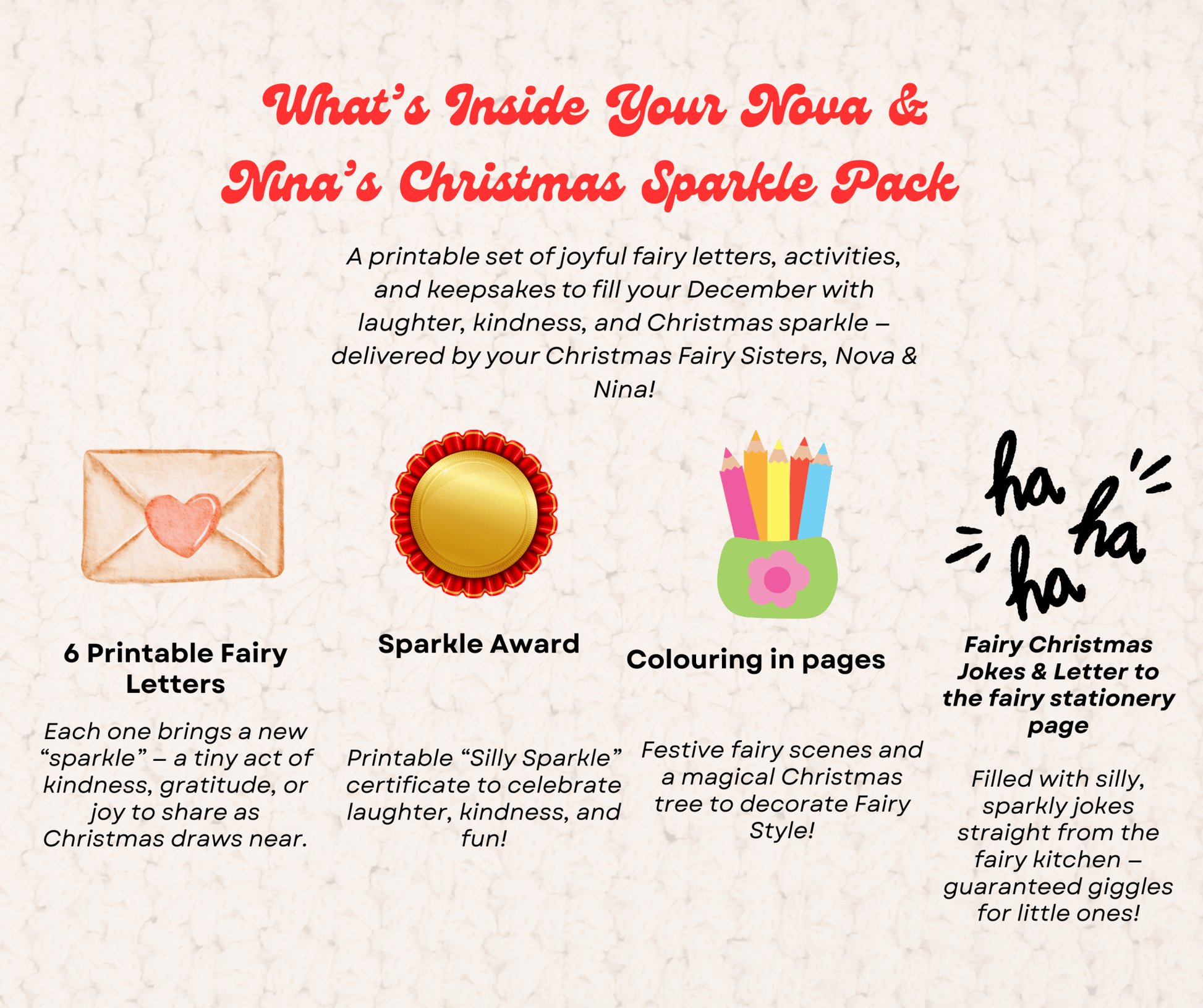 Nova & Nina’s Christmas Sparkle Pack ✨ Printable Fairy Letters for Kids | Magic Fairy Post | Christmas Activity | Kindness & Joy Printables - Magic Fairy Post