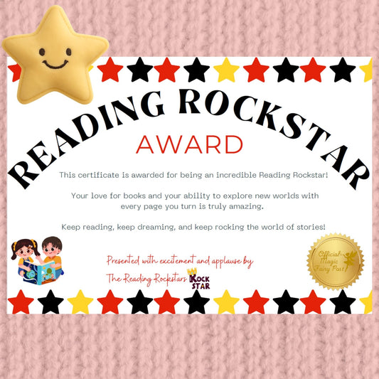 Reading Rockstar Award Certificate for Children/Back to School - Magic Fairy Post