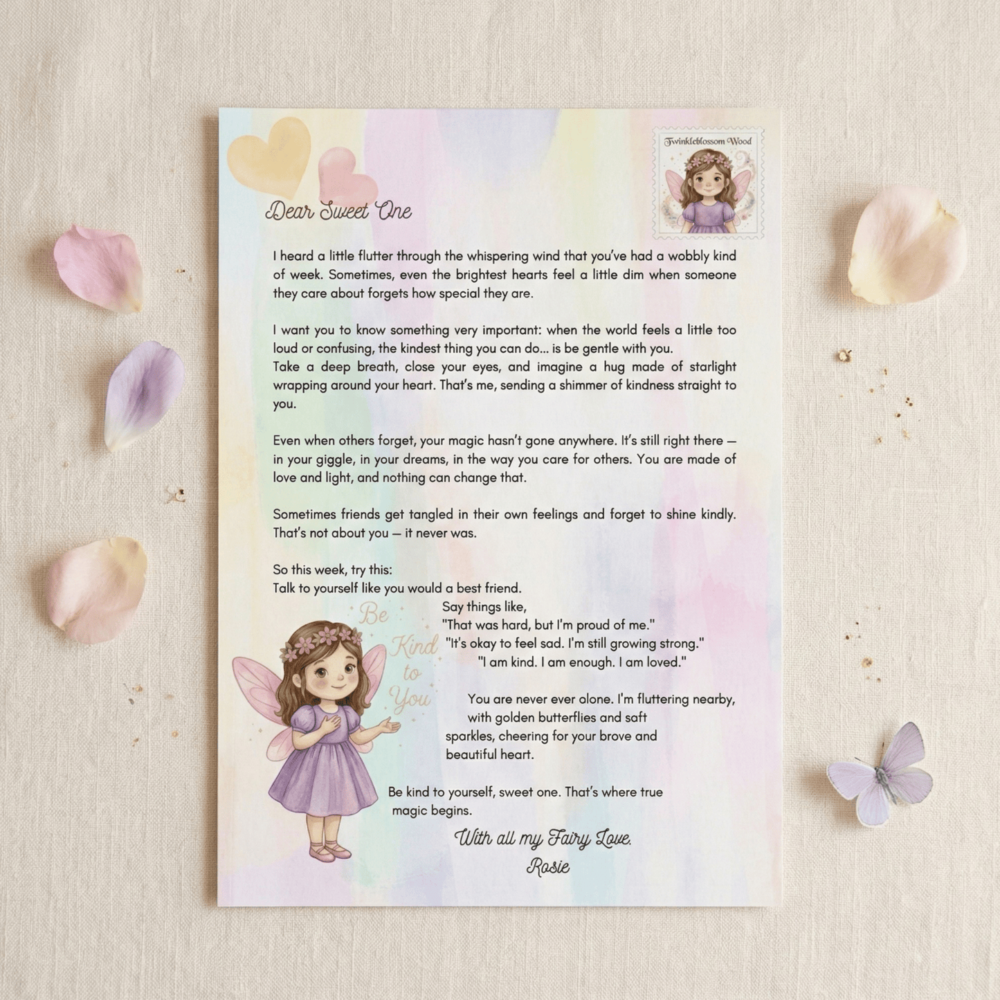 Rosie’s “Be Kind to You” Fairy Letter - Magic Fairy Post