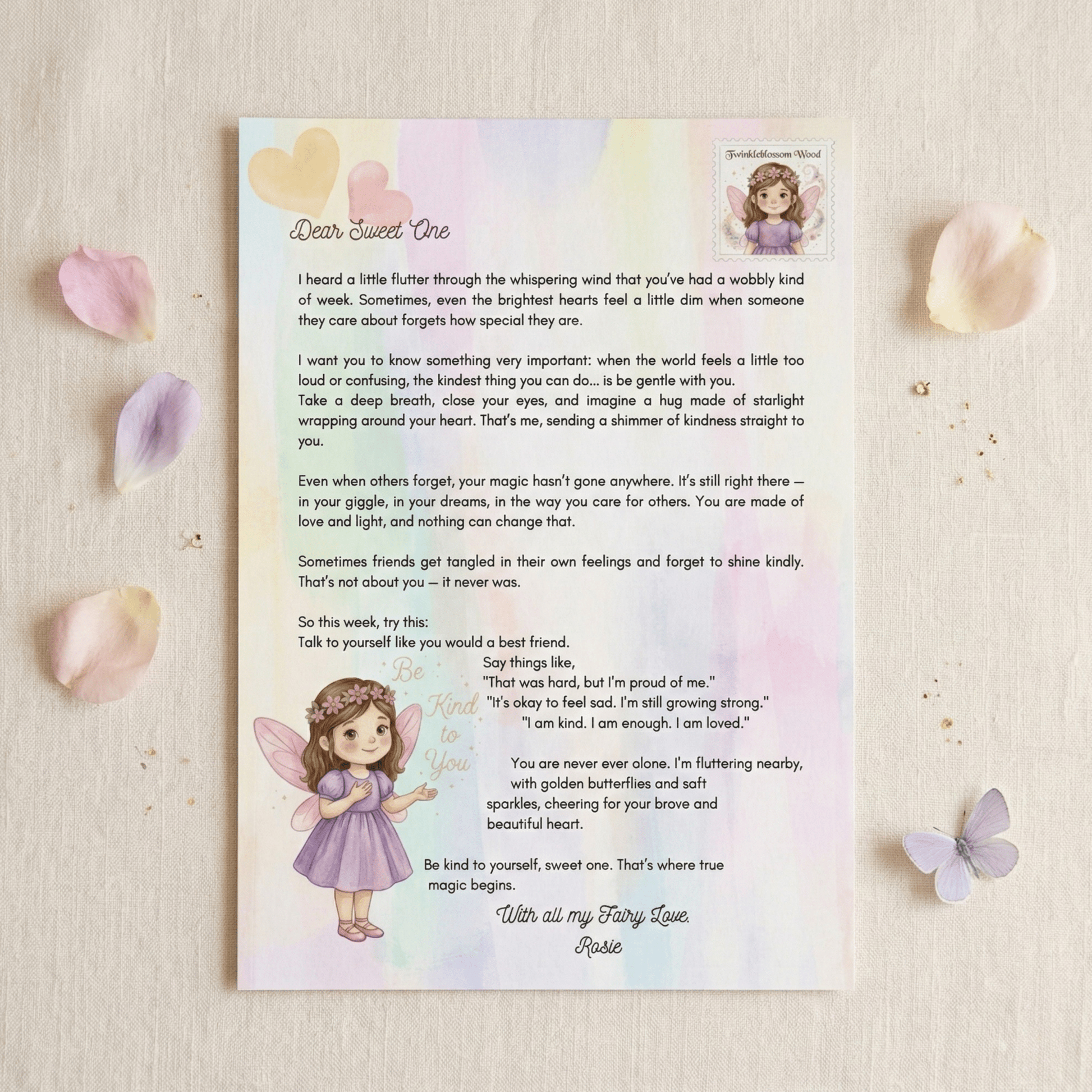 Rosie’s “Be Kind to You” Fairy Letter - Magic Fairy Post