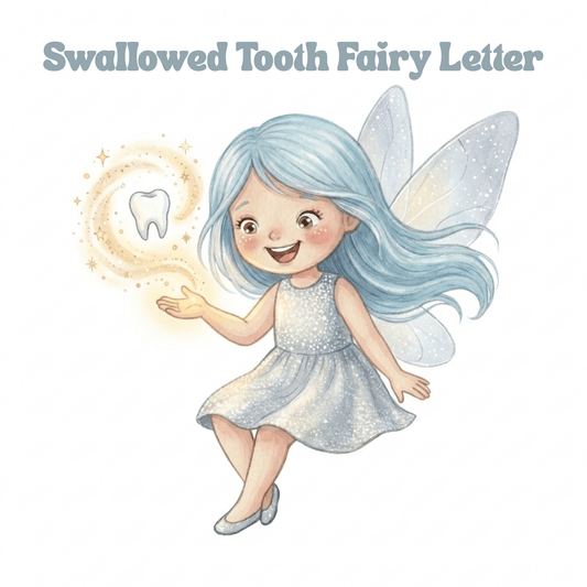 Swallowed Tooth Fairy Letter: Watercolor Keepsake (Printable Instant Download) - Magic Fairy Post