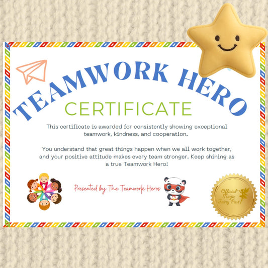 Teamwork Hero Certificate/Award for Children - Magic Fairy Post